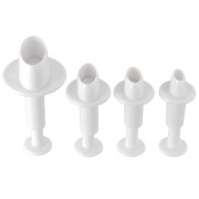 4 sacabocados - Oval - 19-21-23-33 mm