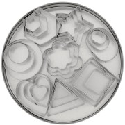 Set de 24 cortapastas de acero inoxidable para modelar - Geometric 2