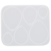 Molde de silicona para hacer colgantes de gota de resina - Transparente
