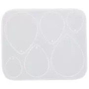 Molde de silicona para hacer colgantes de gota de resina - Transparente