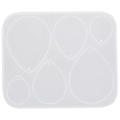Molde de silicona para hacer colgantes de gota de resina - Transparente