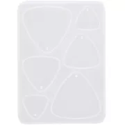 Molde de silicona para colgantes triangulares de resina - Transparente