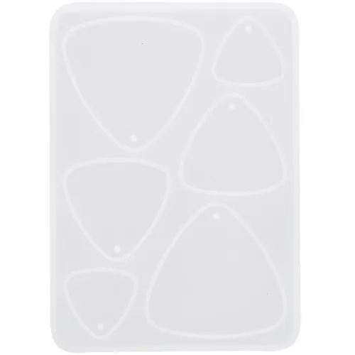 Molde de silicona para colgantes triangulares de resina - Transparente