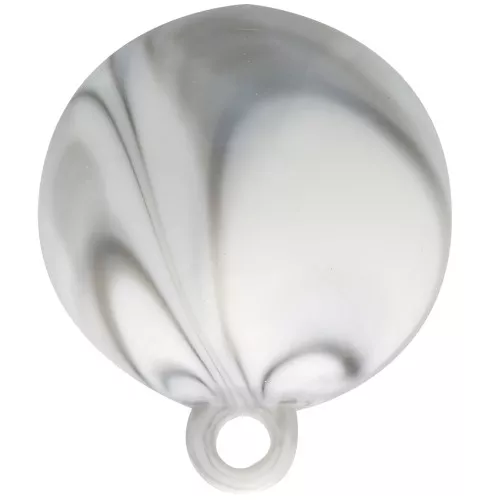 Cabujón redondo de resina opaca 15 mm con anillo cerrado - Mármol Gris x1