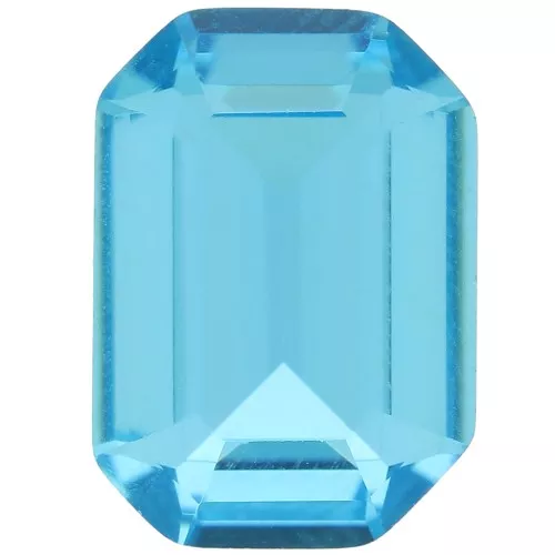 Cabujón talla octagonal Aurora A4610 14x10 mm - Aguamarina x1