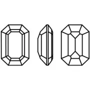 Cabujón talla octagonal Aurora A4610 14x10 mm - Aguamarina x1