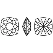 Cabujón cuadrado Aurora A4470 12 mm - Indicolita x1