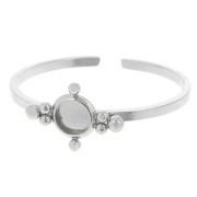 Anillo fino ajustable T59 a T64 con espárrago de 4 mm y bolas pequeñas - acero inoxidable 304|raw }}