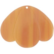 Colgante 3 pétalos 36x45 mm en acetato transparente - Mármol Naranja x1|raw }}