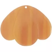 Colgante 3 pétalos 36x45 mm en acetato transparente - Mármol Naranja x1