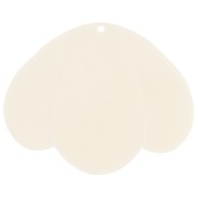 Colgante 3 pétalos 36x45 mm en acetato opaco - Crudo x1|raw }}