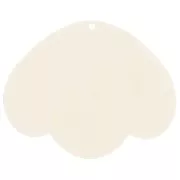 Colgante 3 pétalos 36x45 mm en acetato opaco - Crudo x1