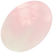 Cabujón oval plano 18x13 mm gema - Cuarzo Rosa x1|raw }}