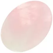 Cabujón oval plano 18x13 mm gema - Cuarzo Rosa x1