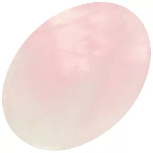 Cabujón oval plano 18x13 mm gema - Cuarzo Rosa x1
