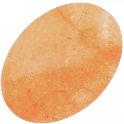 Cabujón oval plano 18x13 mm gema - Jade teñido - naranja x1