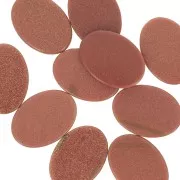 Cabujón oval plano 18x13 mm Piedra de oro - imitación piedra solar x1