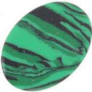 Cabujón oval plano 18x13 mm imitación piedra preciosa - Malaquita x1|raw }}