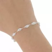 Cadena de abalorios 5 mm - Perlas de agua dulce de imitación irregulares x50cm