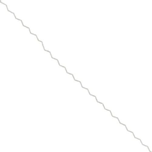 Cadena de malla ondulada Paloma - zigzag - 0,8 mm - Plateado x1m