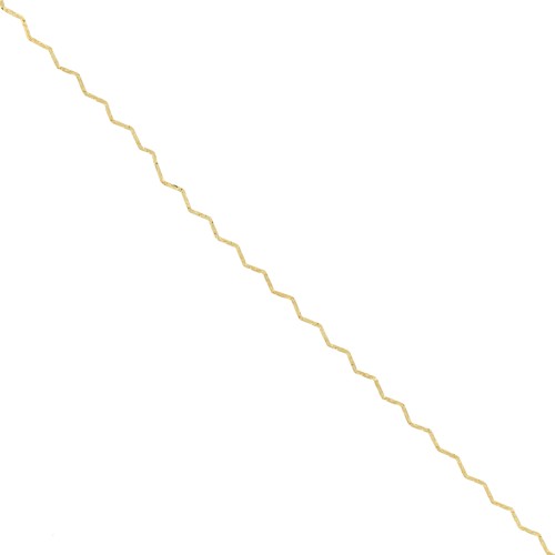 Cadena de malla ondulada Paloma - zigzag - 0,8 mm - Dorado x1m