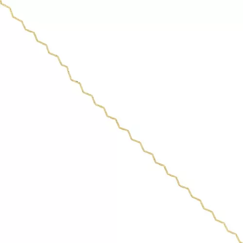 Cadena de malla ondulada Paloma - zigzag - 0,8 mm - Dorado x1m