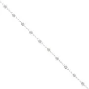 Cadena con cuentas redondas de 2 mm - Plata x50cm