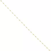 Cadena con cuentas redondas de 2 mm - Dorado x50cm