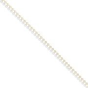 Cadena con colgantes de resina epoxi 6 mm - Dorado - Blanco x 50cm