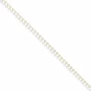 Cadena con colgantes de resina epoxi 6 mm - Dorado - Blanco x 50cm