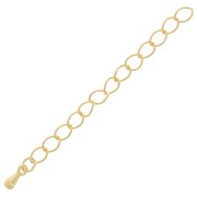 Cadena de extensión de malla Rombo 60mm- Fabricación europea - Dorado con oro fino|raw }}
