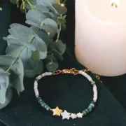 Cadena de extensión de malla Rombo 60mm- Fabricación europea - Dorado con oro fino