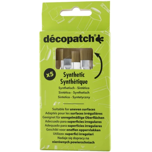 Lote de 5 pinceles pequeños de pura seda n°5 - Décopatch