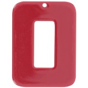 Colgante rectangular de acetato opaco 40x30 mm - Burdeos x1