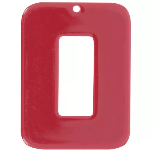 Colgante rectangular de acetato opaco 40x30 mm - Burdeos x1