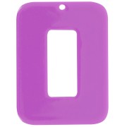 Colgante rectangular de acetato opaco 40x30 mm - Magenta x1|raw }}