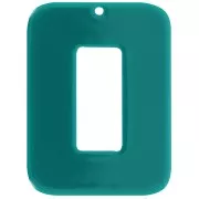 Colgante rectángulo hueco de acetato opaco 40x30 mm - Verde botella x1
