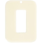 Colgante rectángulo hueco de acetato opaco 40x30 mm - Crudo x1|raw }}