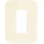 Colgante rectángulo hueco de acetato opaco 40x30 mm - Crudo x1