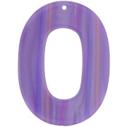 Colgante ovalado de acetato opaco 47x34 mm - Raya nacarada multi-violeta x1|raw }}
