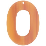 Colgante ovalado de acetato transparente 47x34 mm - Fauve jaspeado x1|raw }}