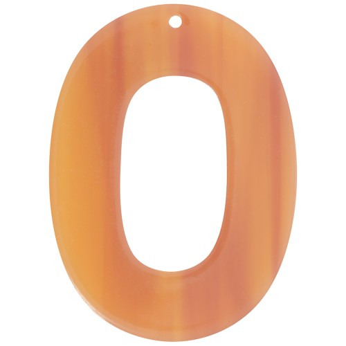 Colgante ovalado de acetato transparente 47x34 mm - Fauve jaspeado x1