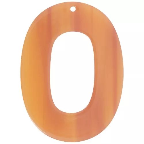 Colgante ovalado de acetato transparente 47x34 mm - Fauve jaspeado x1