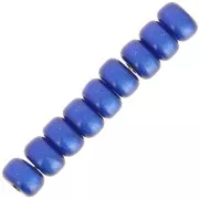 Cuentas arandalas Heishi Super Polaris 6x4 mm - Azul Real x10