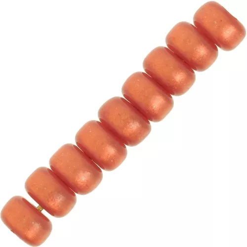 Cuentas arandalas Heishi Super Polaris 6x4 mm - Terracota x10