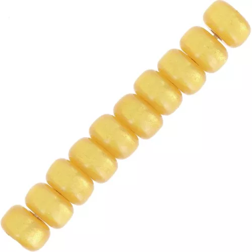 Cuentas arandalas Heishi Super Polaris 6x4 mm - Ocre x10
