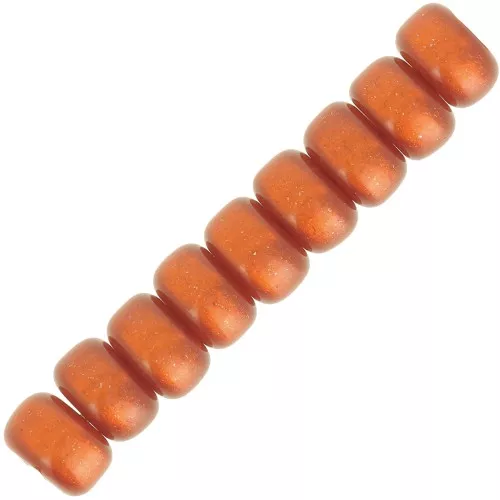 Cuentas arandalas Heishi Super Polaris 6x4 mm - Terracota x10