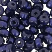 Cuentas arandalas Heishi Super Polaris 6x4 mm - Azul marino x10