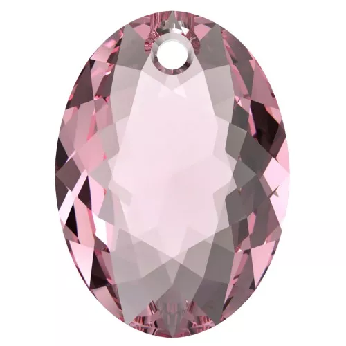 PureCrystal 6438 Colgante Corte Elíptico 11,5 mm - Rosa Claro x1