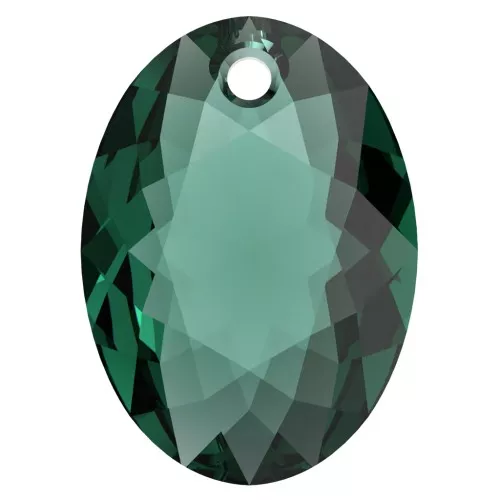 PureCrystal 6438 Colgante talla elíptica 11,5 mm - Esmeralda x1
